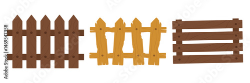 Simple gardening tools, plants, fences, and accessories for home gardens
