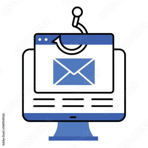 Phishing Prevention Vector Icon for Online Scam Detection and Email Security
