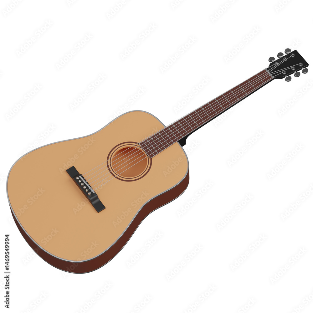 Fototapeta premium 3d rendered guitar icon 