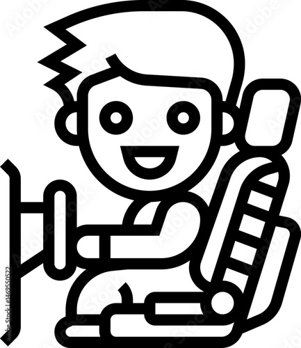 car seat illustration on a white background     