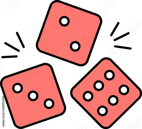 casino illustration on a white background    