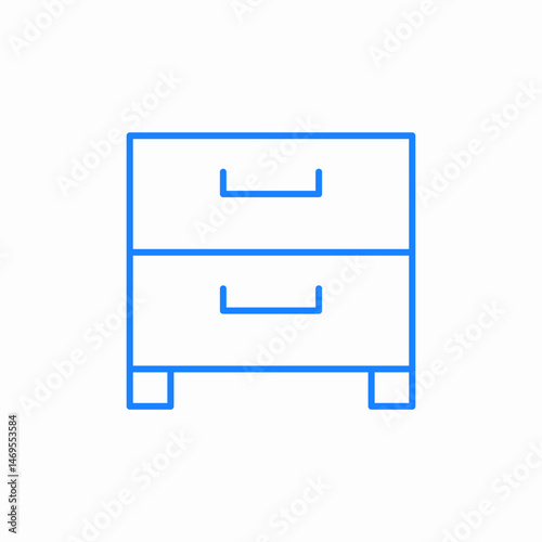 sideboard drawer icon sign vector