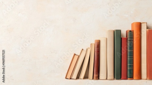 A collection of old books. photo