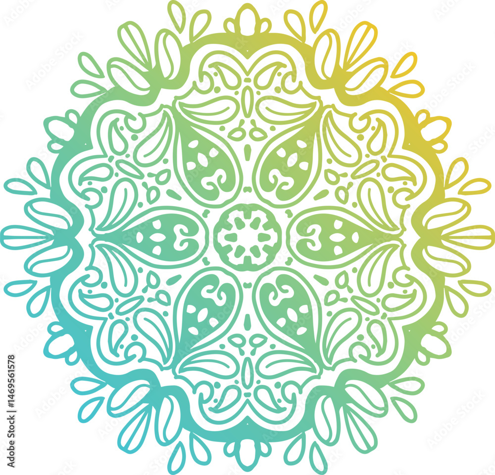 Fototapeta premium All colorful Hand drawn mandala