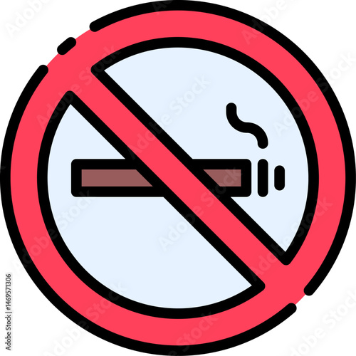 no smoking illustration on a white background     