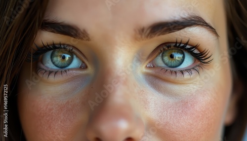 Close-up of a woman's expressive eyes reflecting joy and appreciation as she honors Mother's Day in May