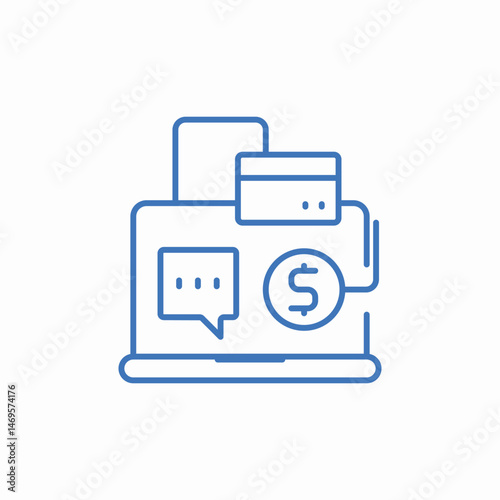 electronic banking icon sign vector