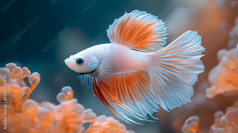 Vibrant portrait of a colorful underwater fish