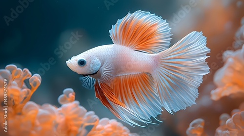 Vibrant portrait of a colorful underwater fish