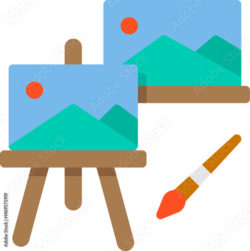 painting illustration on a white background     