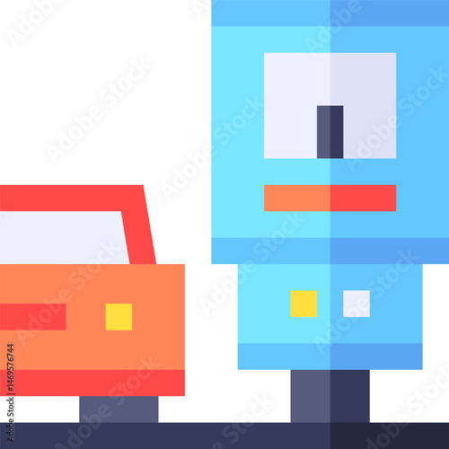 parking meter illustration on a white background     