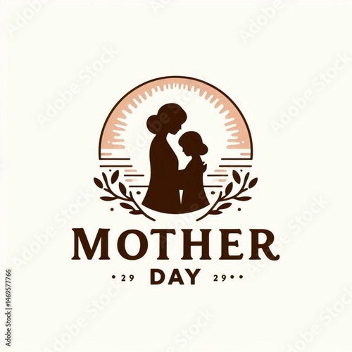Mother day mother's day love silhouette design 
