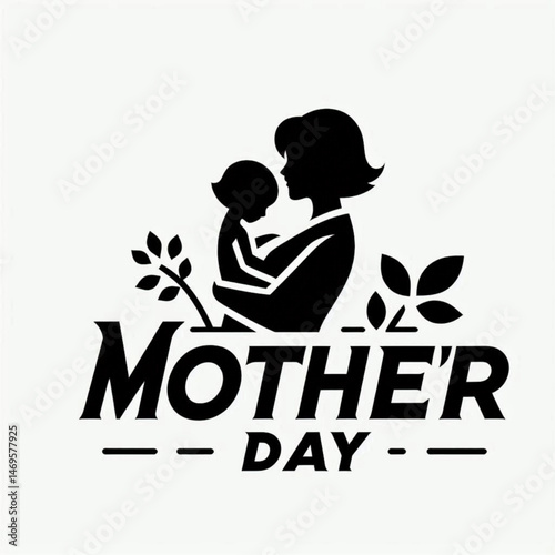 Mother day mother's day love silhouette design 