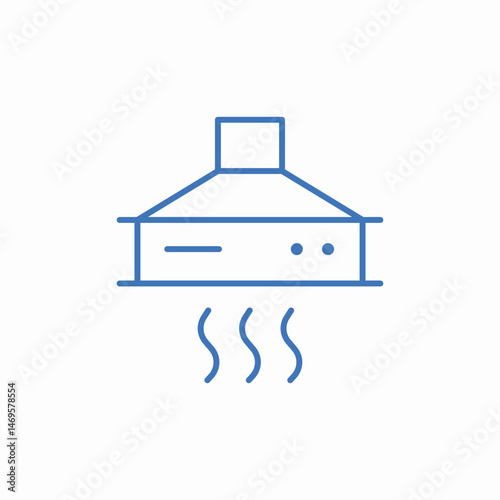 kitchen hood icon sign vector