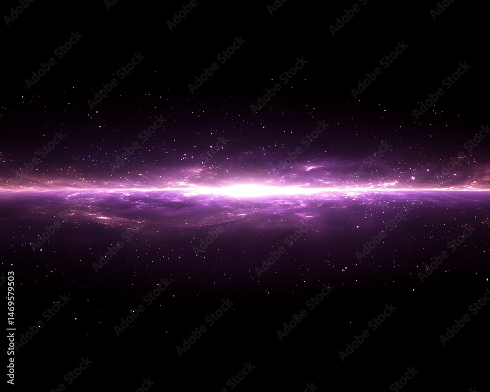 Vast, purple celestial expanse with radiant light. Vast, purple celestial expanse with radiant light.