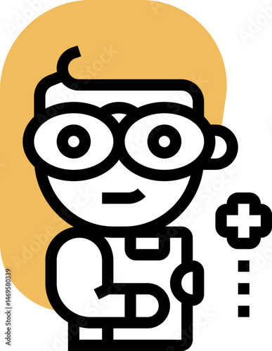 Pharmacist illustration on a white background     
