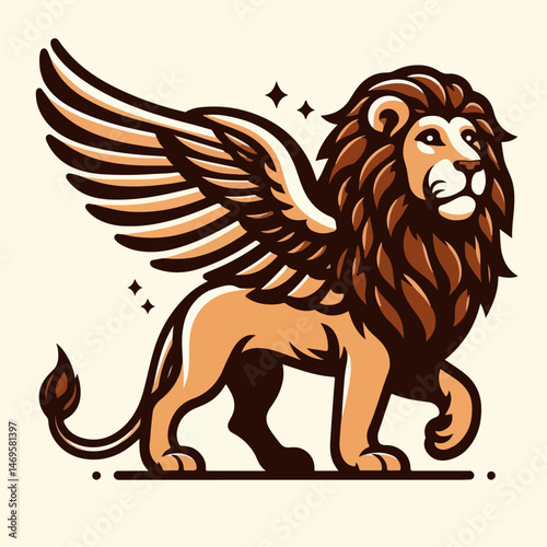 vector illustration of a lion with wigs