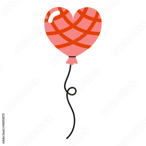 Heart-shaped balloon floats gently in a clear sky, adding a touch of whimsy to the atmosphere during a sunny day