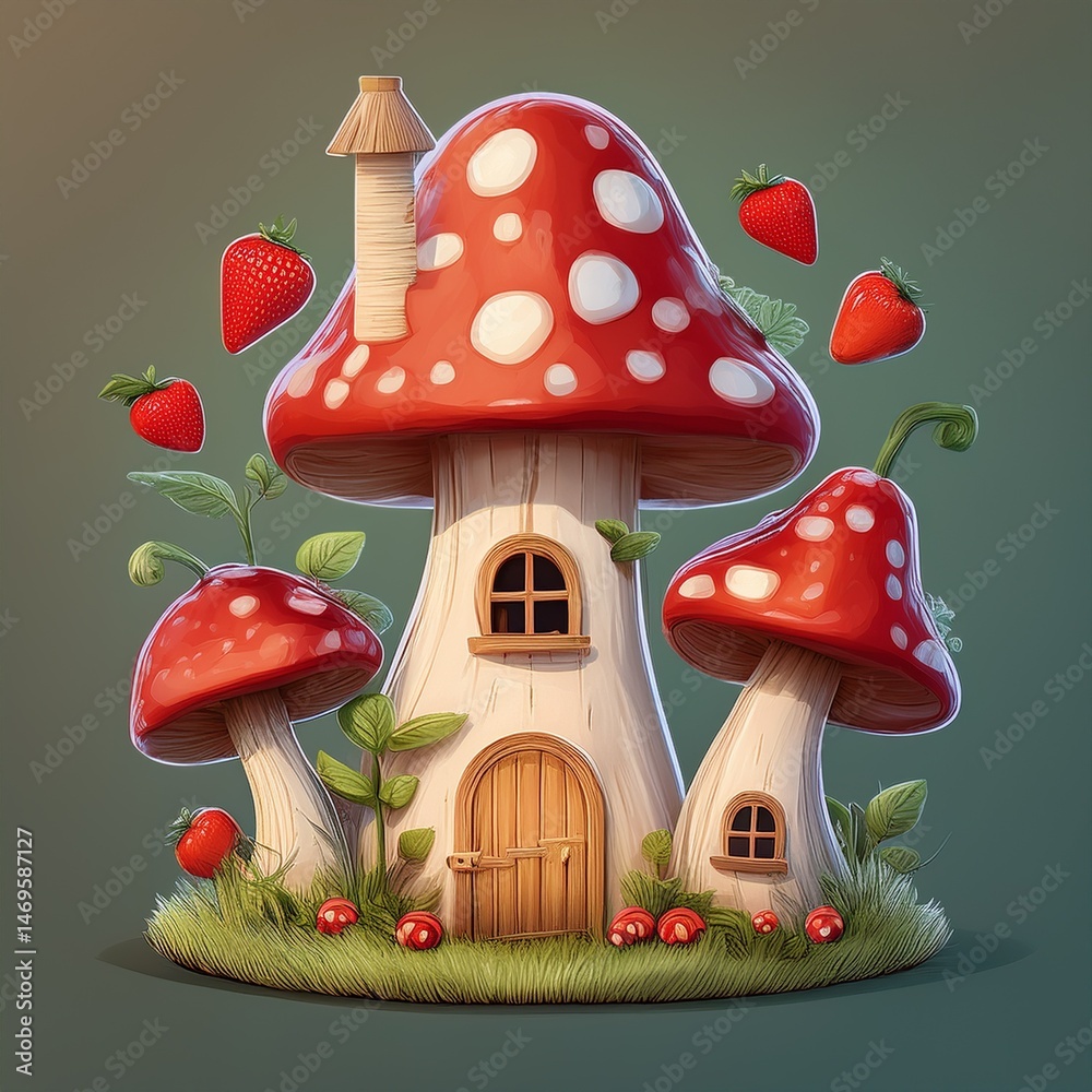set of fairy tale houses