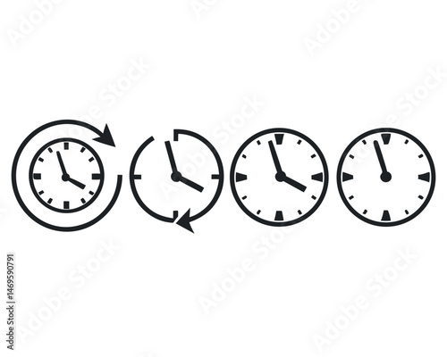 Time and Clock Icon Set
