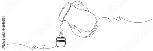 milk glass line art for world milk day