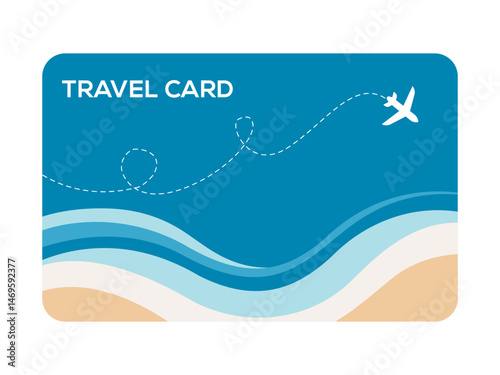 travel credit card travel gift card concept design background clipart