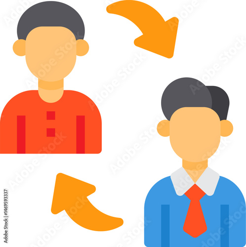 promoted (2) illustration on a white background     