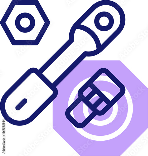 ratchet illustration on a white background     