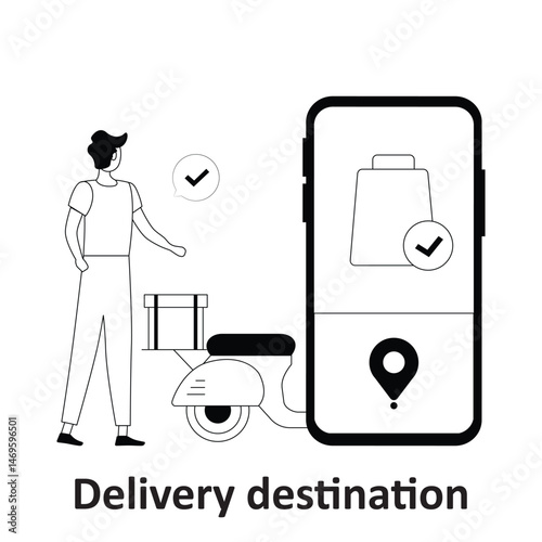 Delivery destination Vector illustration which can easily modify or edit