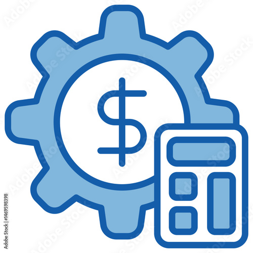 Price Control Blue White Icon