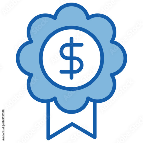 Incentive Blue White Icon