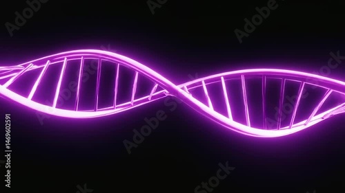 Glowing Purple DNA Helix. (1)