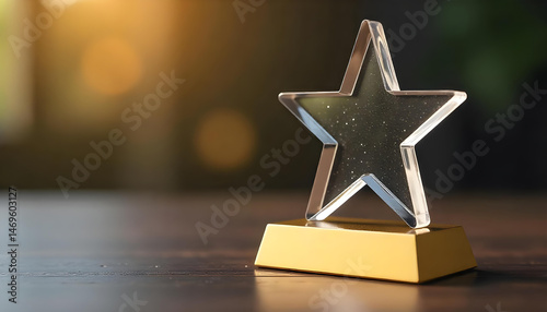 Star trophy or award as a symbol of success and achievement.