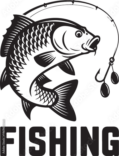 fishing svg, fish hunting silhouette, angler vector, catch fish clipart, fisherman svg, fish hook icon, bass fish silhouette, fishing rod vector, outdoor sport svg, river fishing design, boat fishing 