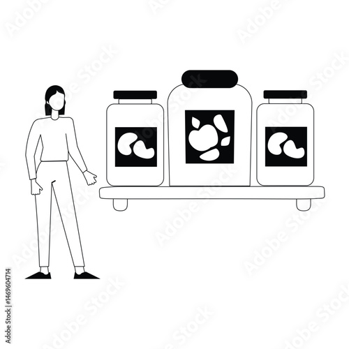 Shelf containers Vector illustration which can easily modify or edit