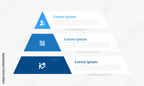 Modern Triangular Business Infographic with Financial and Growth Icons