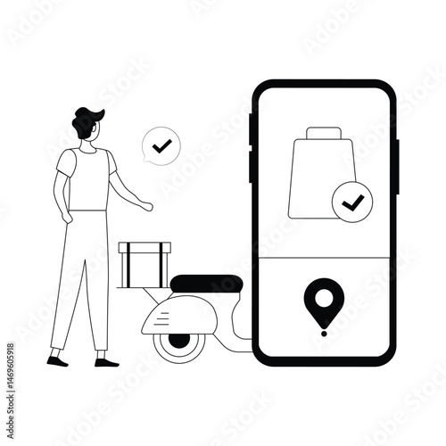 Delivery destination Vector illustration which can easily modify or edit