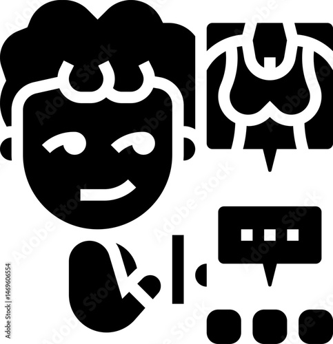 sexual harassment illustration on a white background     