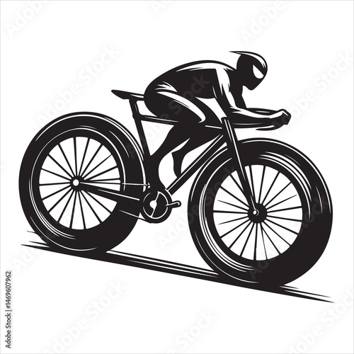 Classic Bicycle Silhouette for City Rides , black colour vactor