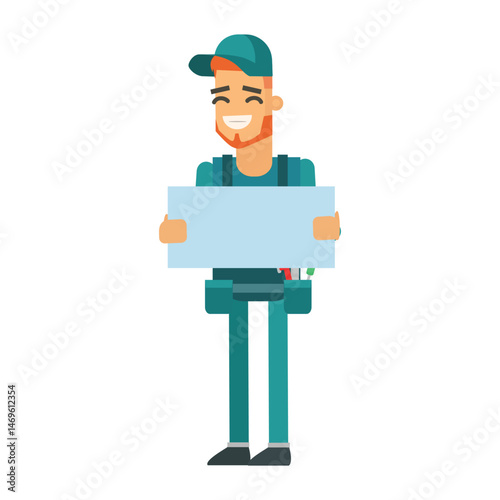 cartoon character man plumber