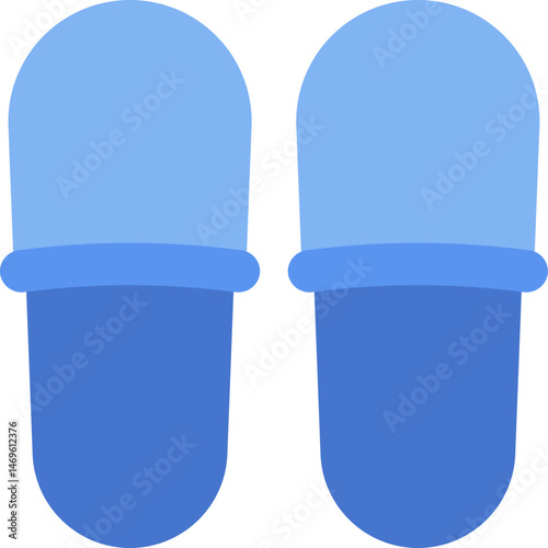 slippers illustration on a white background     