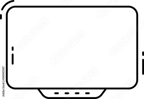 smart tv illustration on a white background    