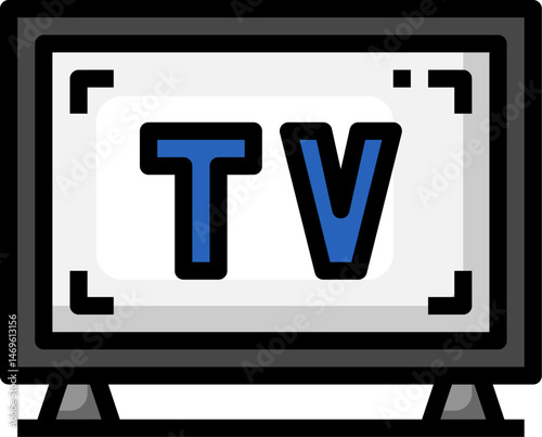 smart tv illustration on a white background     