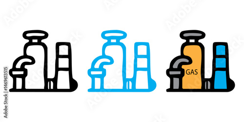  Gas Processing Plant Vector
