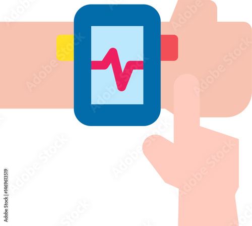 smartwatch illustration on a white background     
