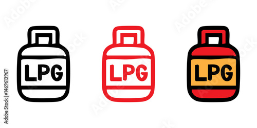 LPG Gas Cylinder Vector Icon