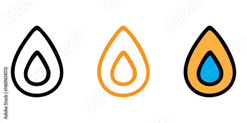 Oil Droplet Icon Vector