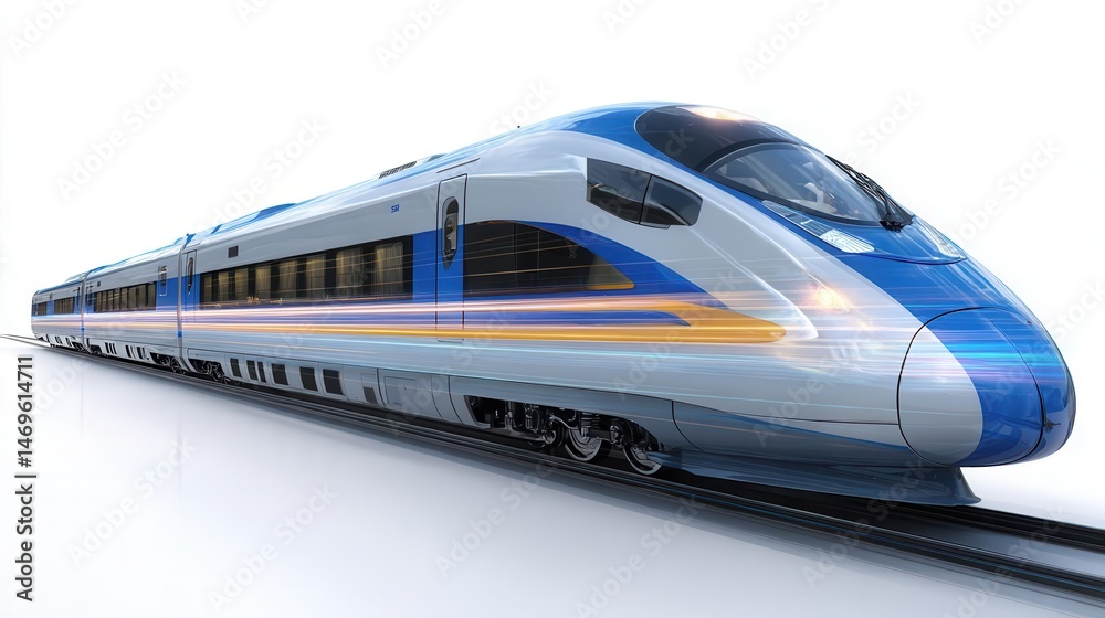 Naklejka premium Modern high speed train illustration