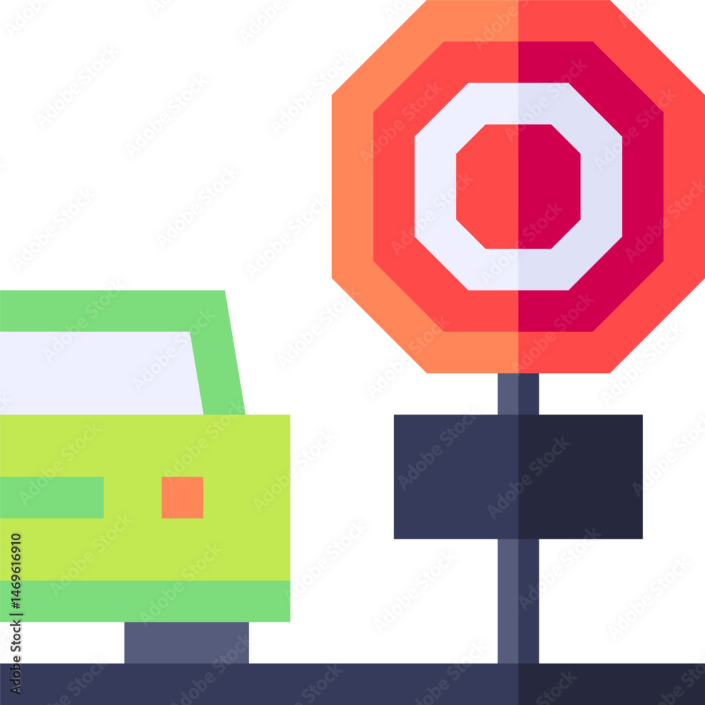 Obraz premium stop illustration on a white background