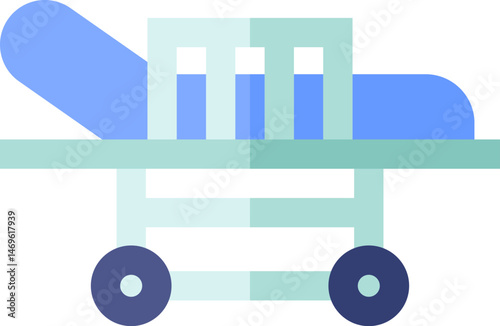 stretcher illustration on a white background     